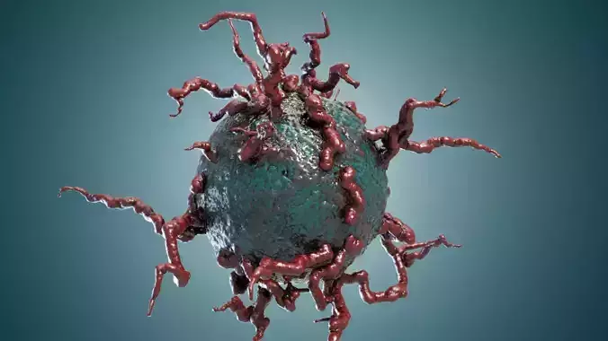 Cell Bio Growth III PBR Low-poly 3D model