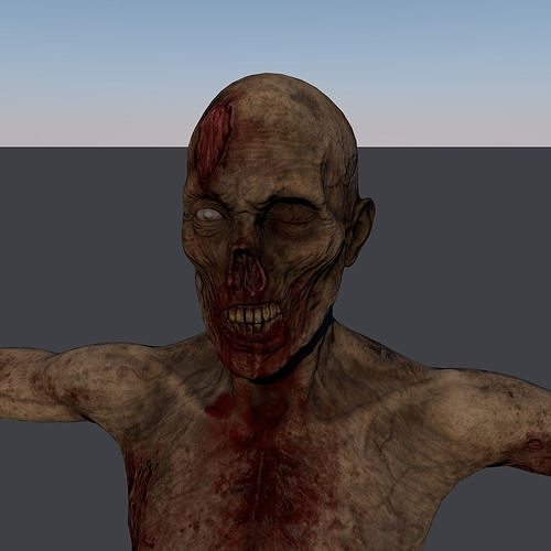 zombie Low-poly 3D model