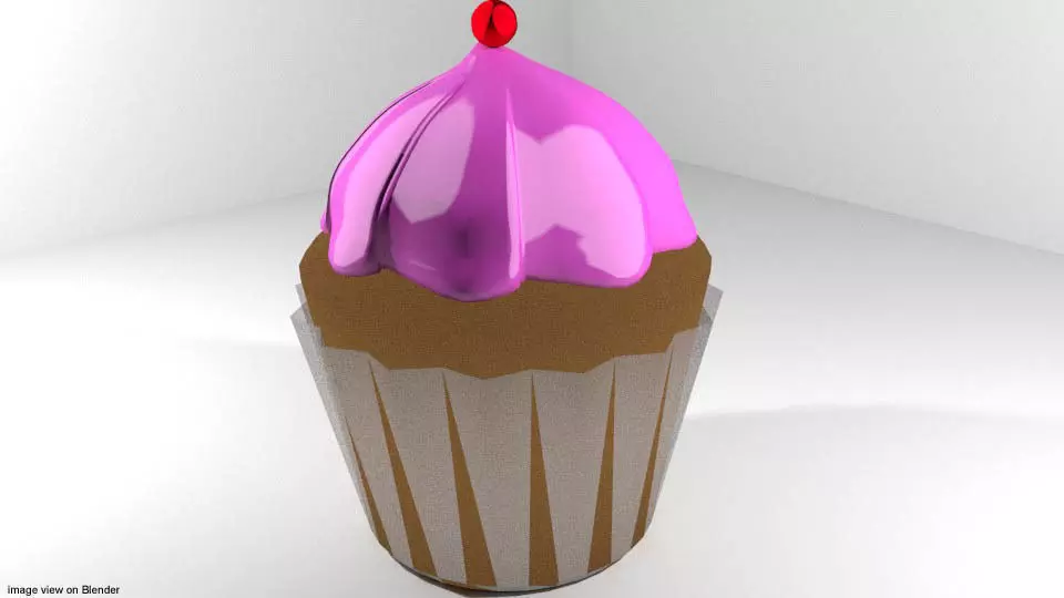 Cupcake 3D model_0
