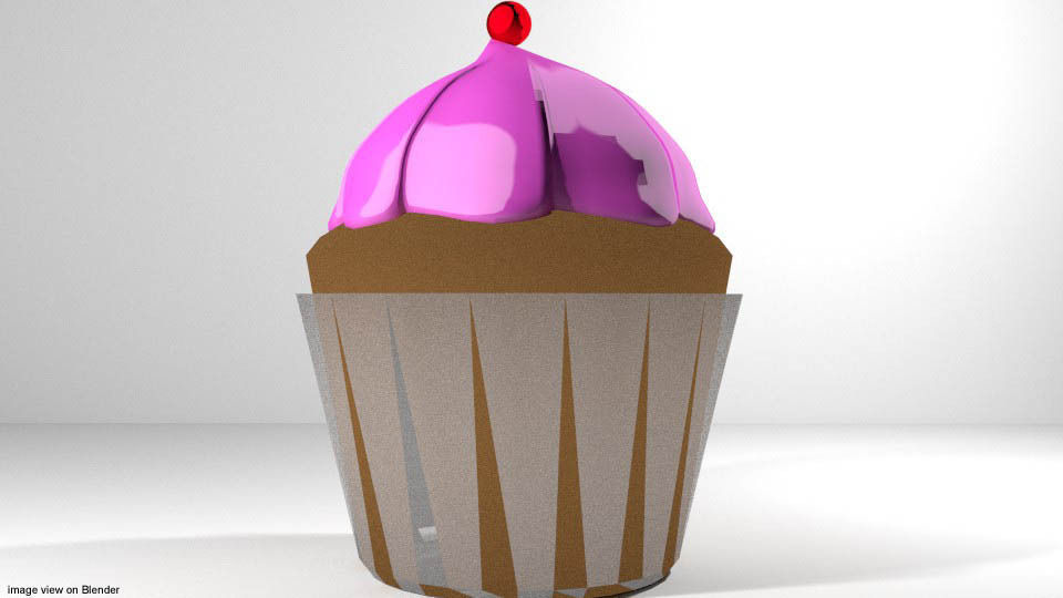 Cupcake 3D model_1