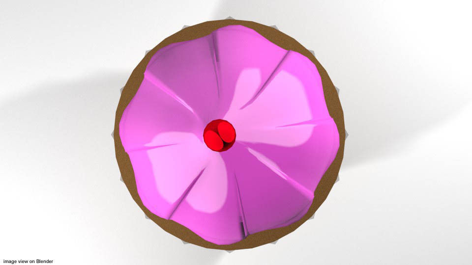 Cupcake 3D model_2