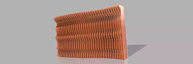 Curved wall version 3 3D model