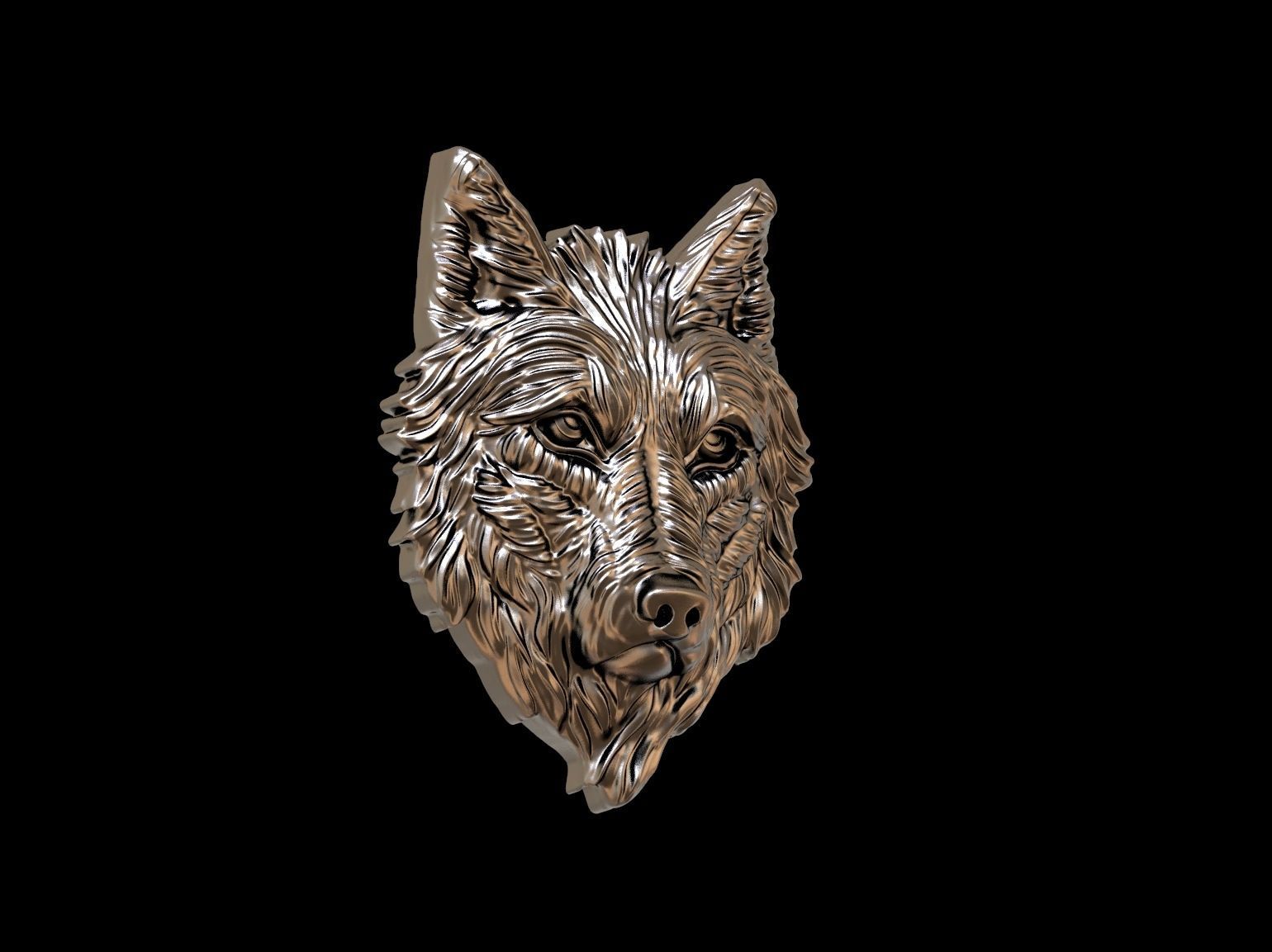 Wolf is not angry pendant Mikimoto 3D print model_9