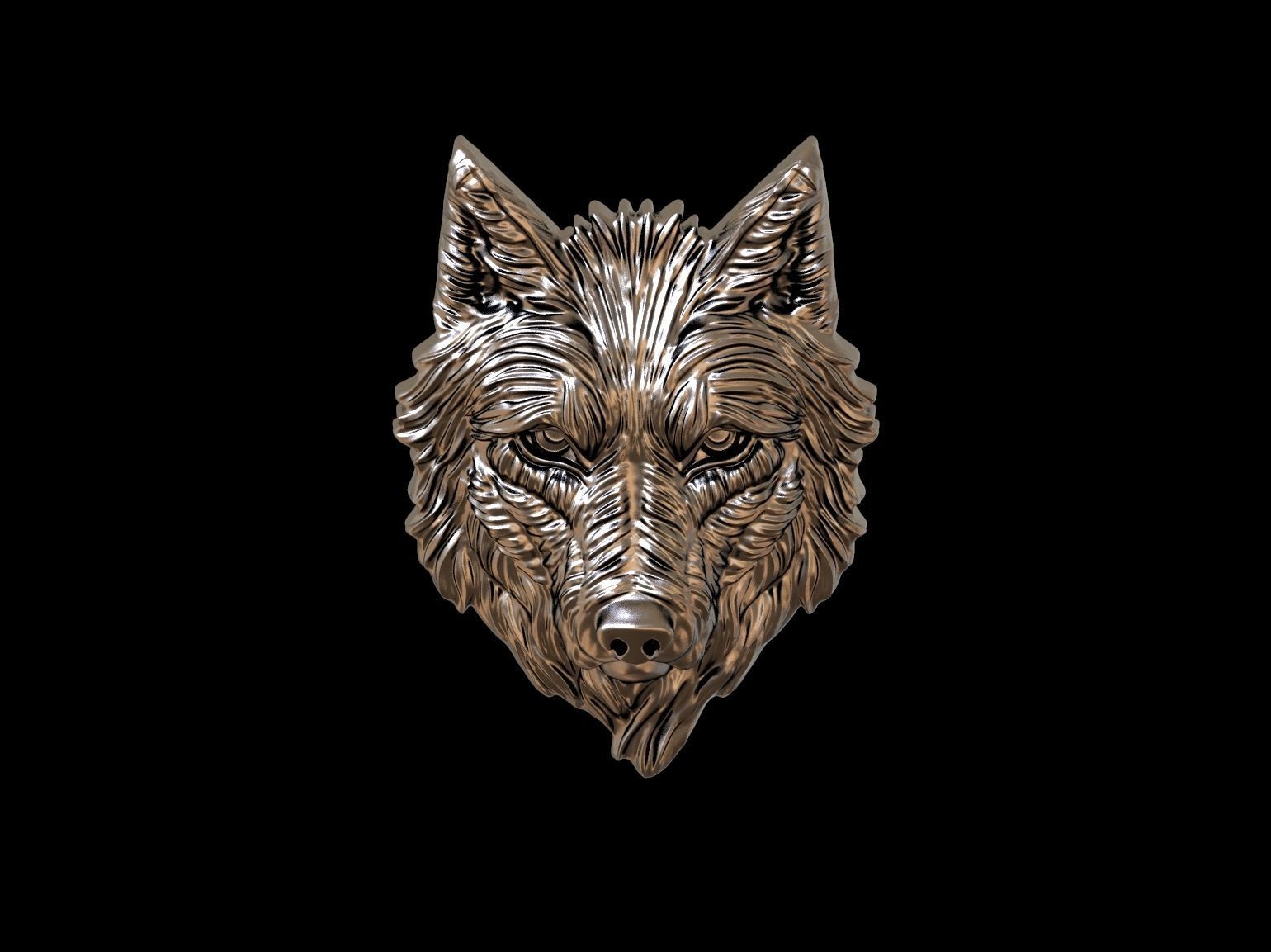 Wolf is not angry pendant Mikimoto 3D print model_8