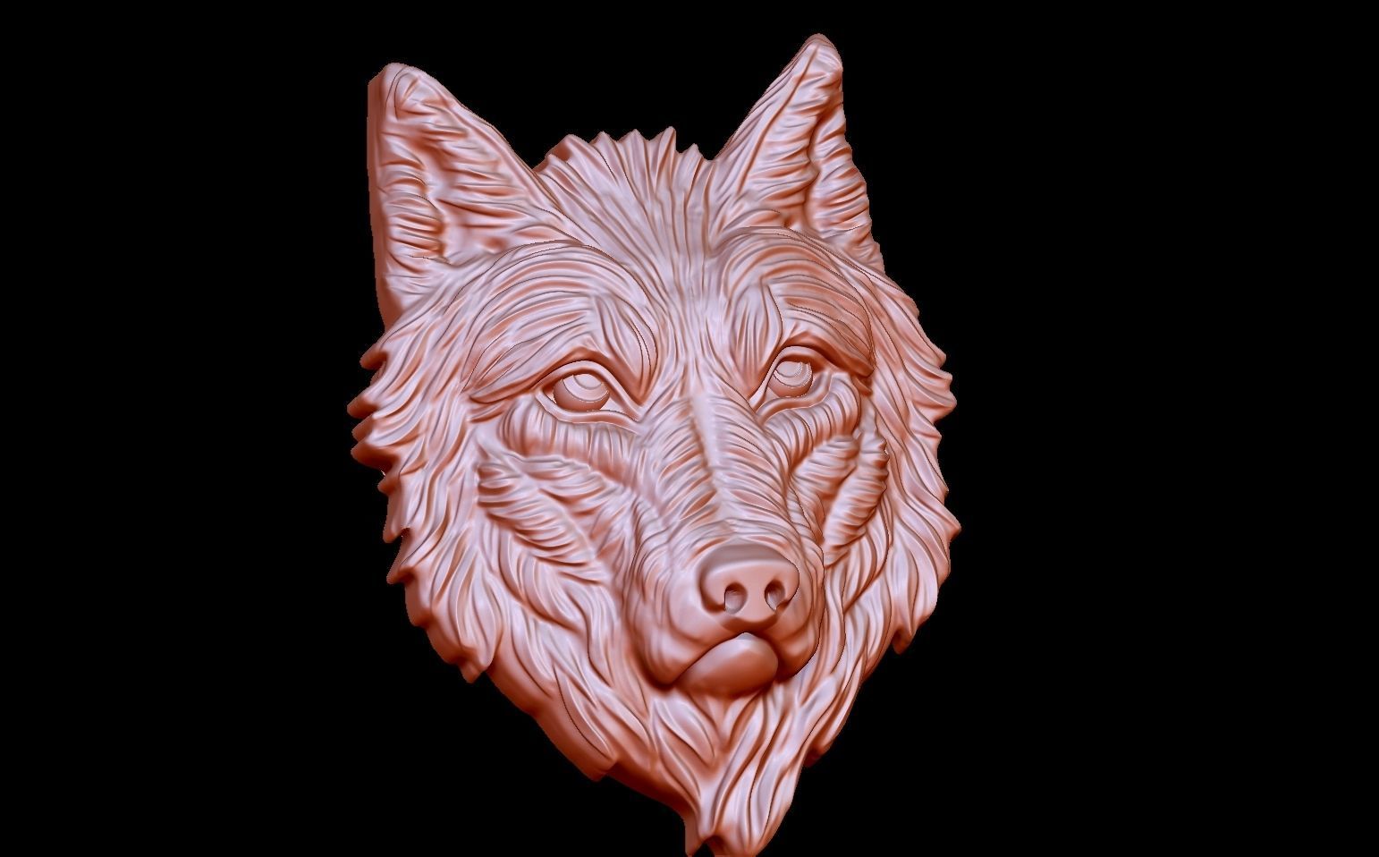 Wolf is not angry pendant Mikimoto 3D print model_5