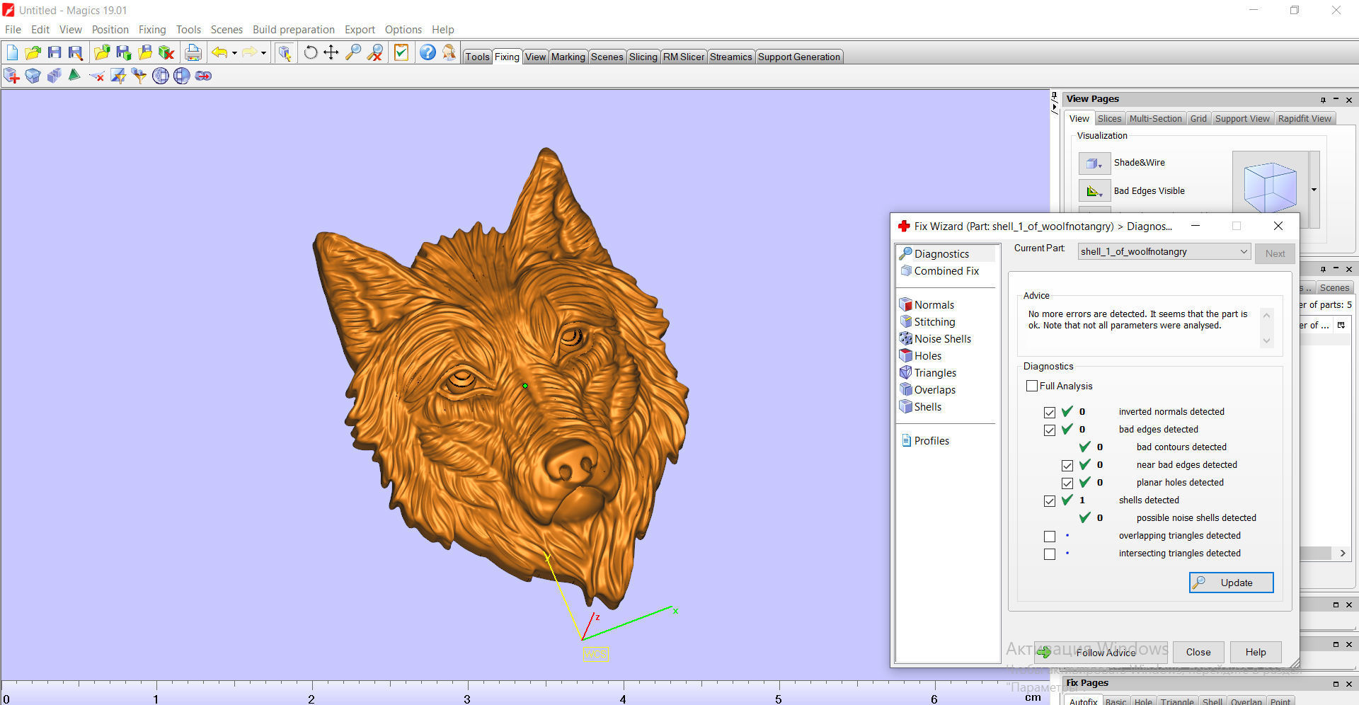 Wolf is not angry pendant Mikimoto 3D print model_3