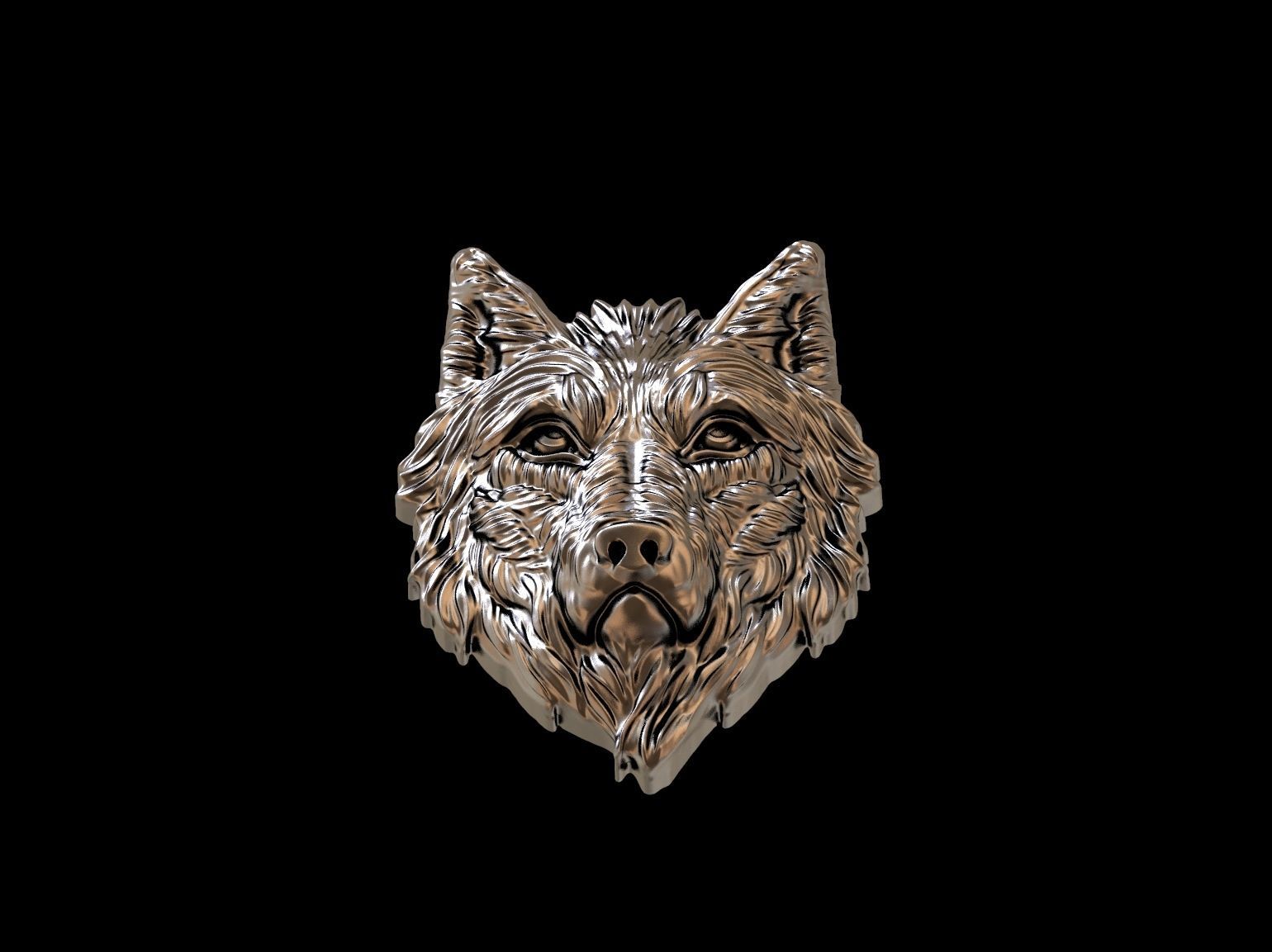 Wolf is not angry pendant Mikimoto 3D print model_10