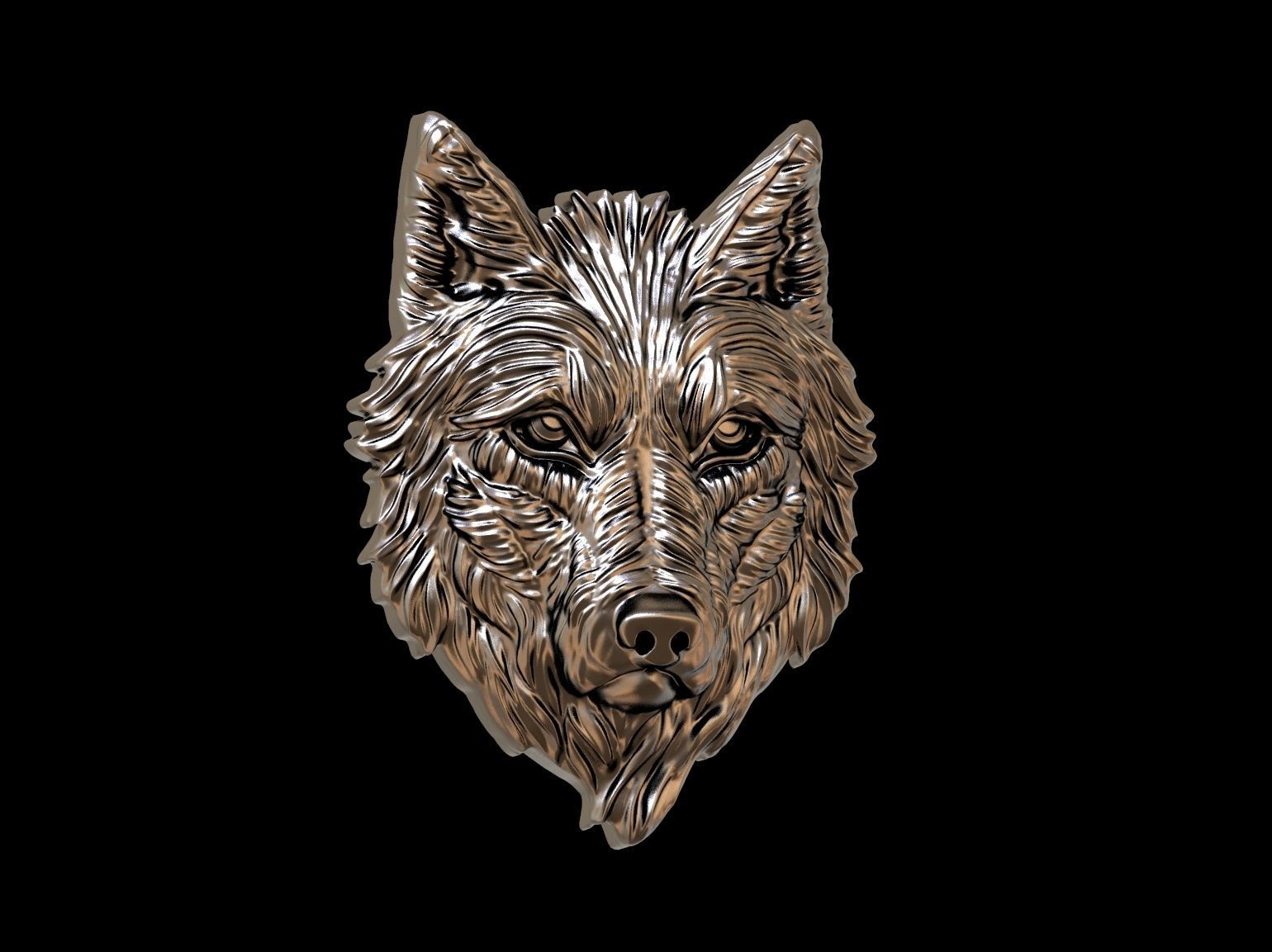 Wolf is not angry pendant Mikimoto 3D print model_7