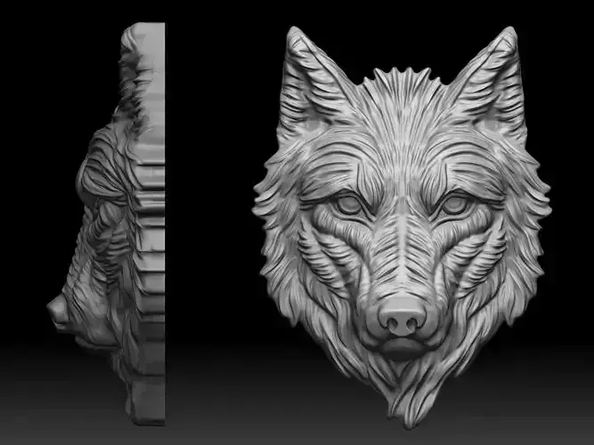 Wolf is not angry pendant Mikimoto 3D print model
