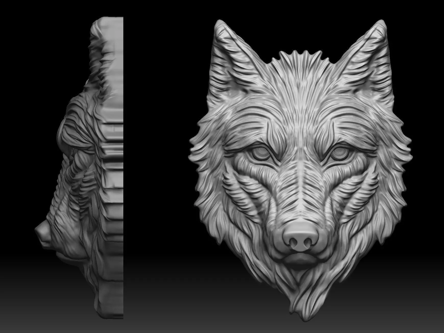 Wolf is not angry pendant Mikimoto 3D print model_0