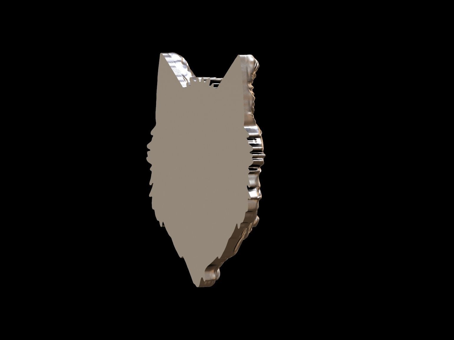 Wolf is not angry pendant Mikimoto 3D print model_11