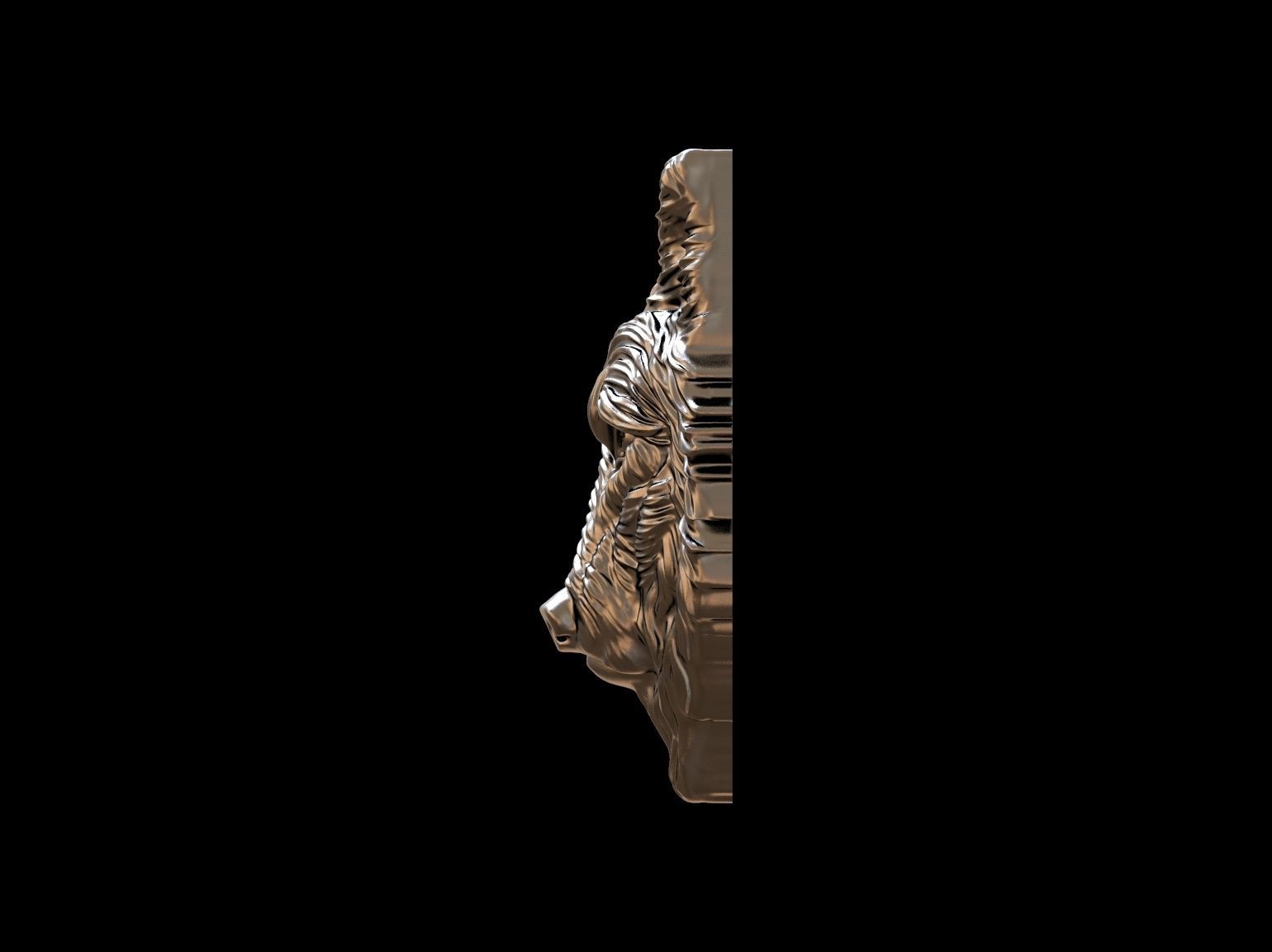 Wolf is not angry pendant Mikimoto 3D print model_6