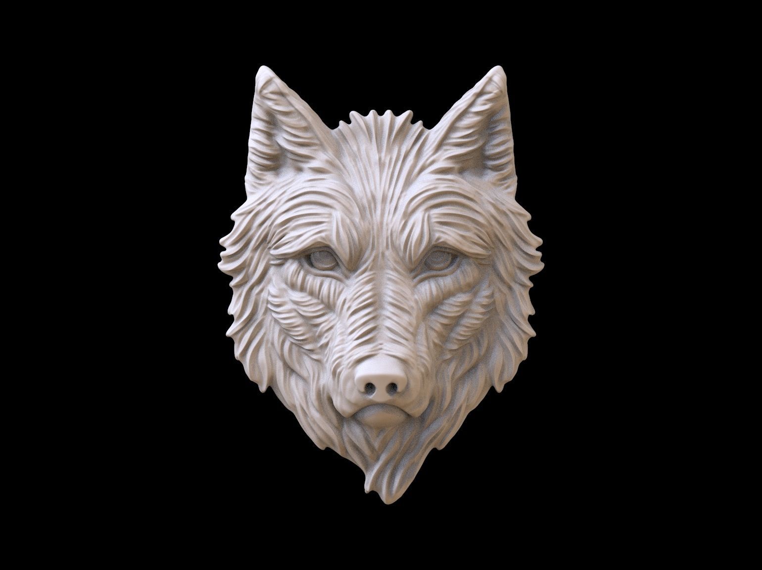 Wolf is not angry pendant Mikimoto 3D print model_12