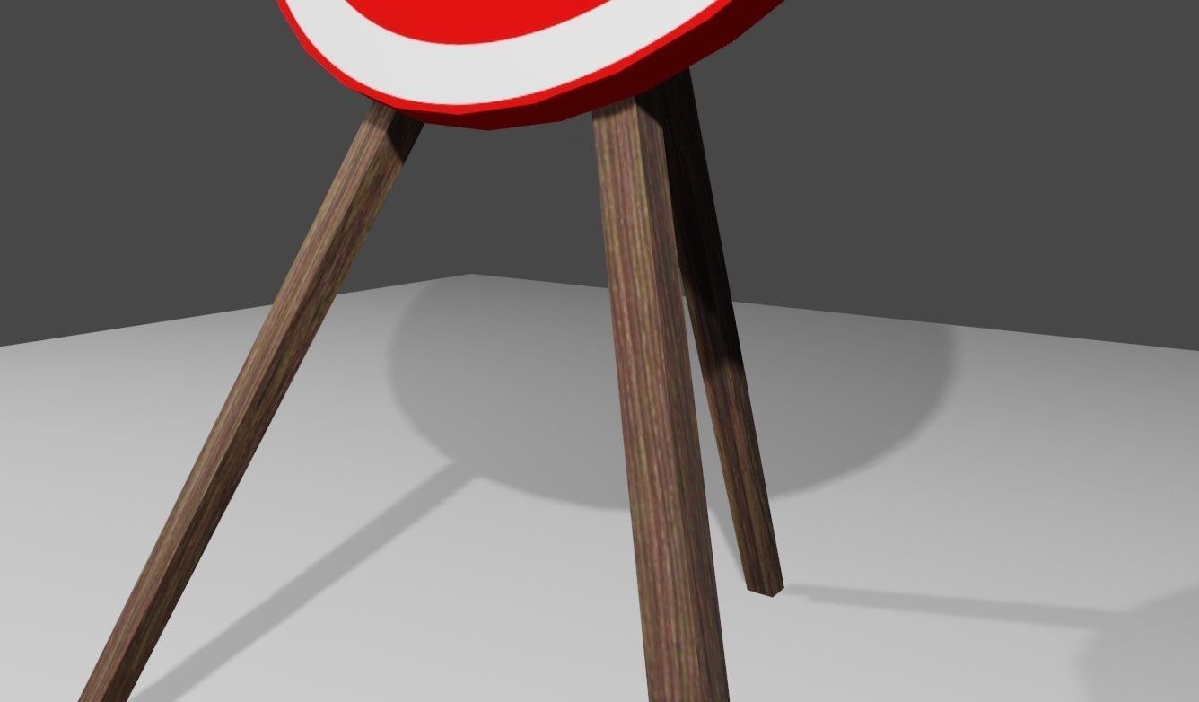 Arrow Target - Alvo para arco e flecha Low-poly 3D model_4