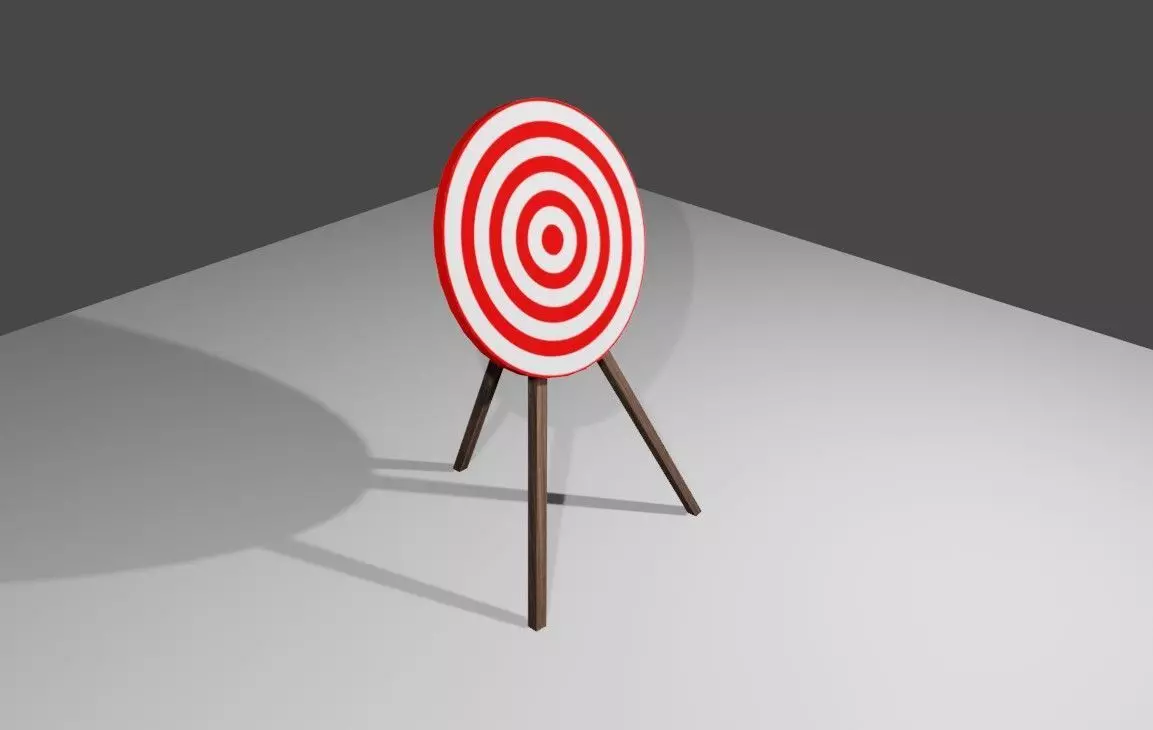 Arrow Target - Alvo para arco e flecha Low-poly 3D model_0