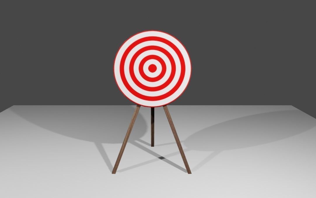 Arrow Target - Alvo para arco e flecha Low-poly 3D model_1