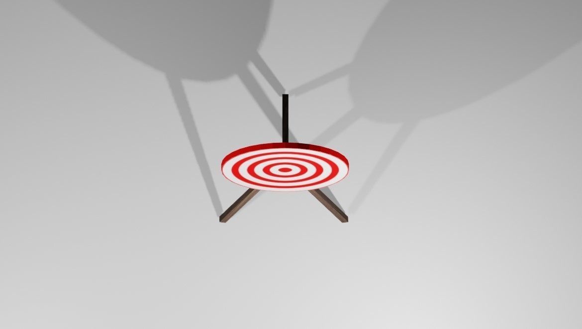 Arrow Target - Alvo para arco e flecha Low-poly 3D model_5