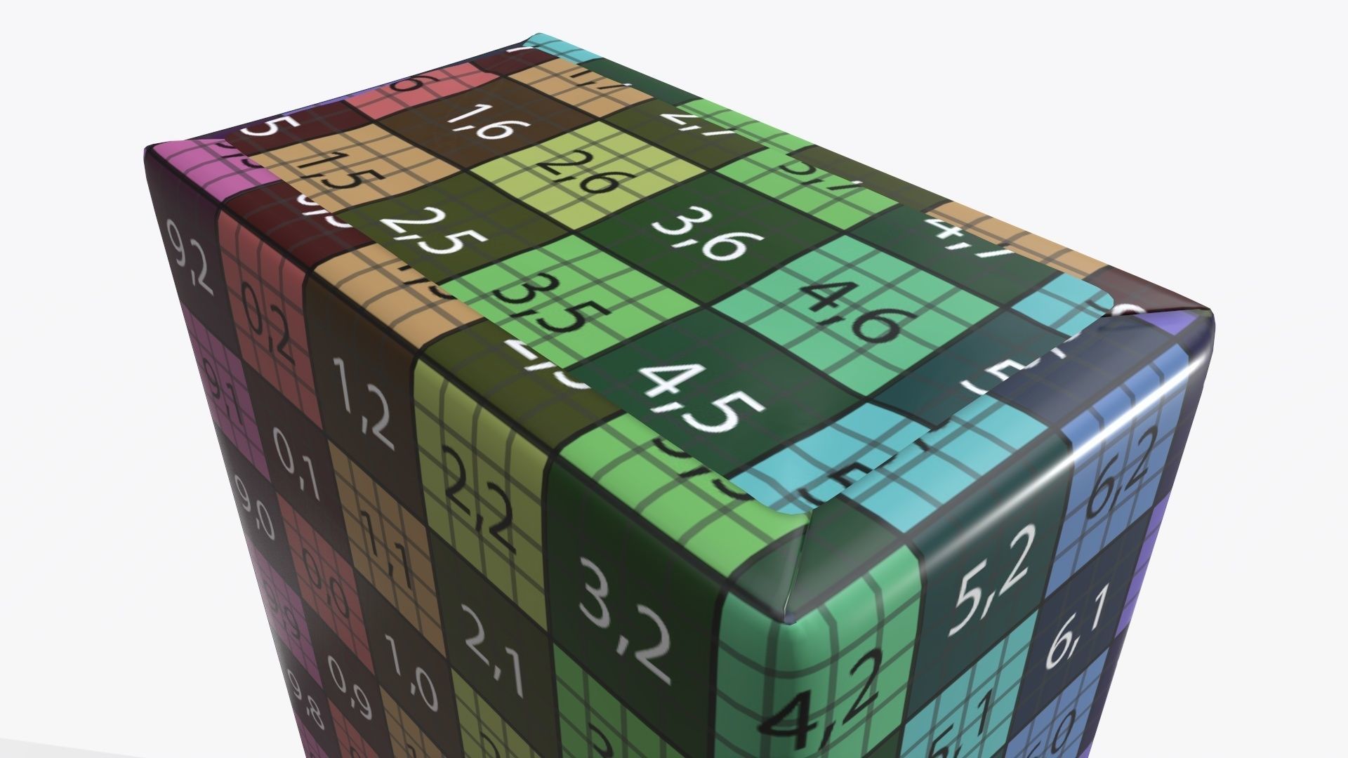 Coffee paper package box with label mock-up 3D model_11