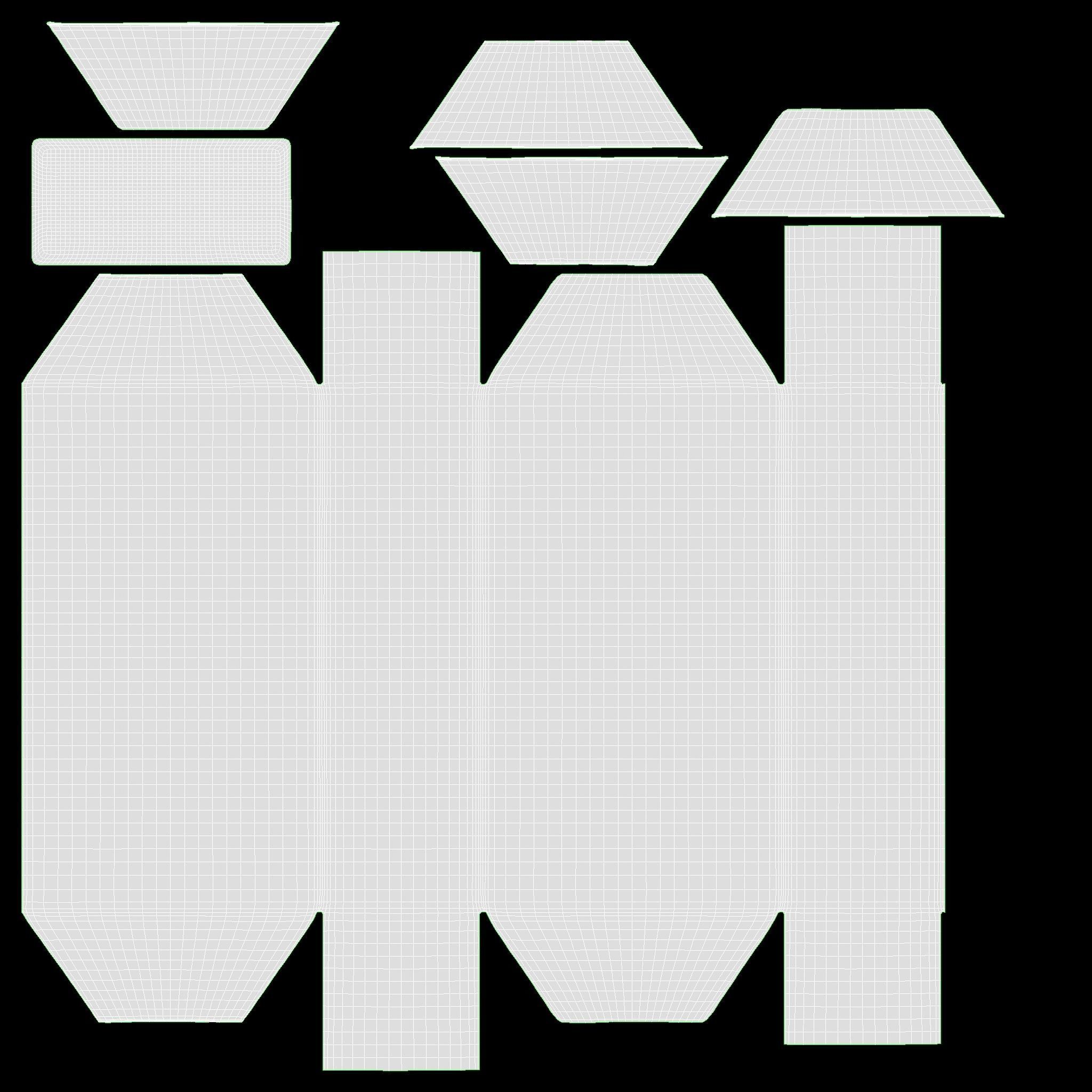 Coffee paper package box with label mock-up 3D model_15