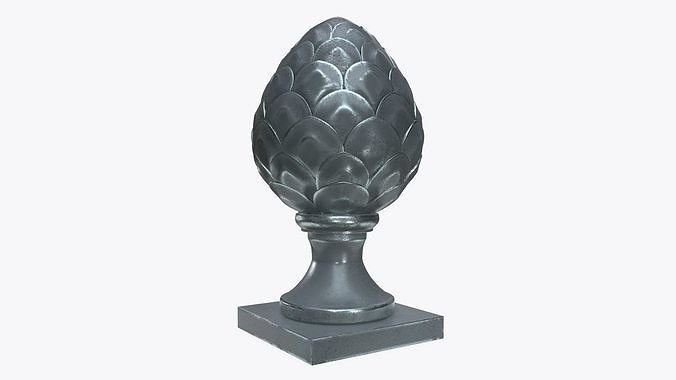 Fir cone sculpture 3D model