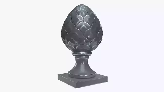 Fir cone sculpture 3D model