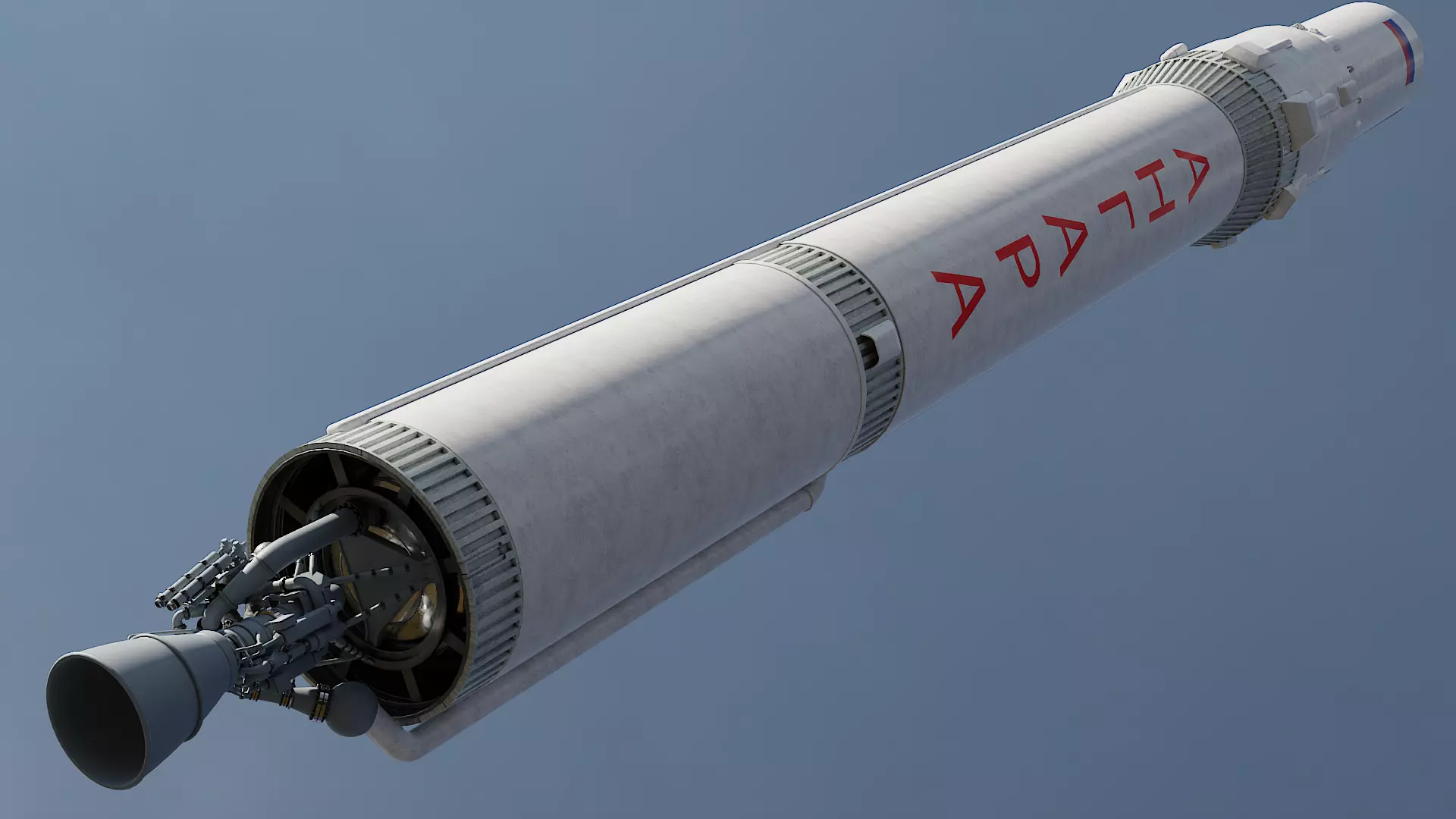 Angara 1 rocket 3D model_0