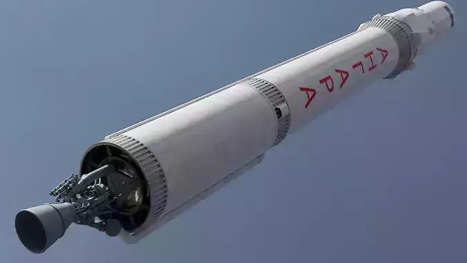 Angara 1 rocket 3D model