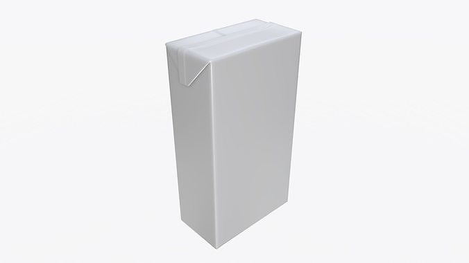 Juice paper package tetra box brick 1000 ml 3D model