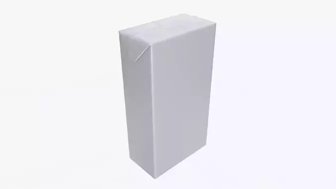 Juice paper package tetra box brick 1000 ml 3D model