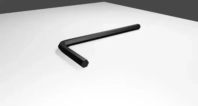 Hex Key Tool - Chave Allen Sextavada Low-poly 3D model