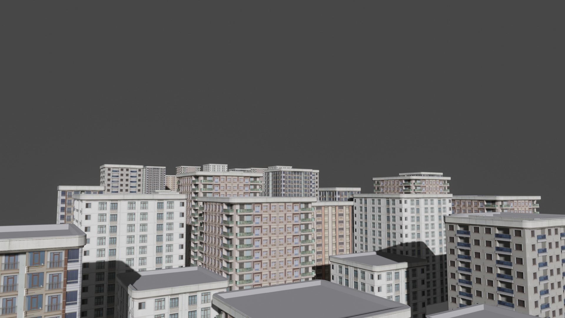 low-poly 10 city building Low-poly 3D model_14