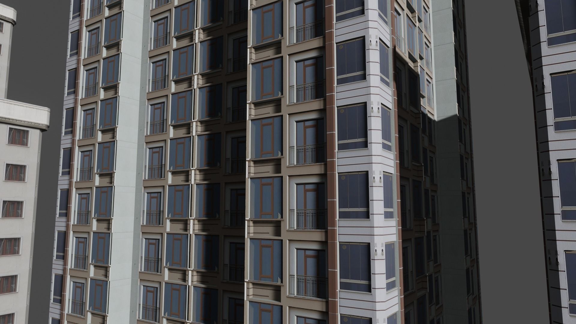 low-poly 10 city building Low-poly 3D model_4