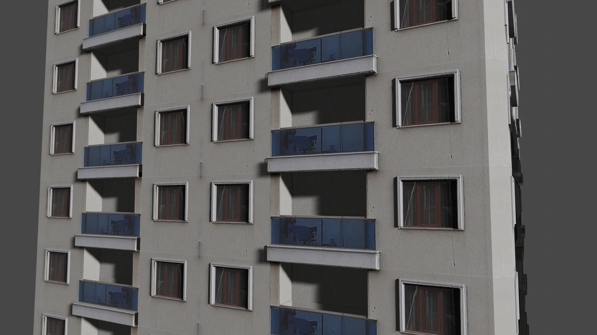 low-poly 10 city building Low-poly 3D model_5