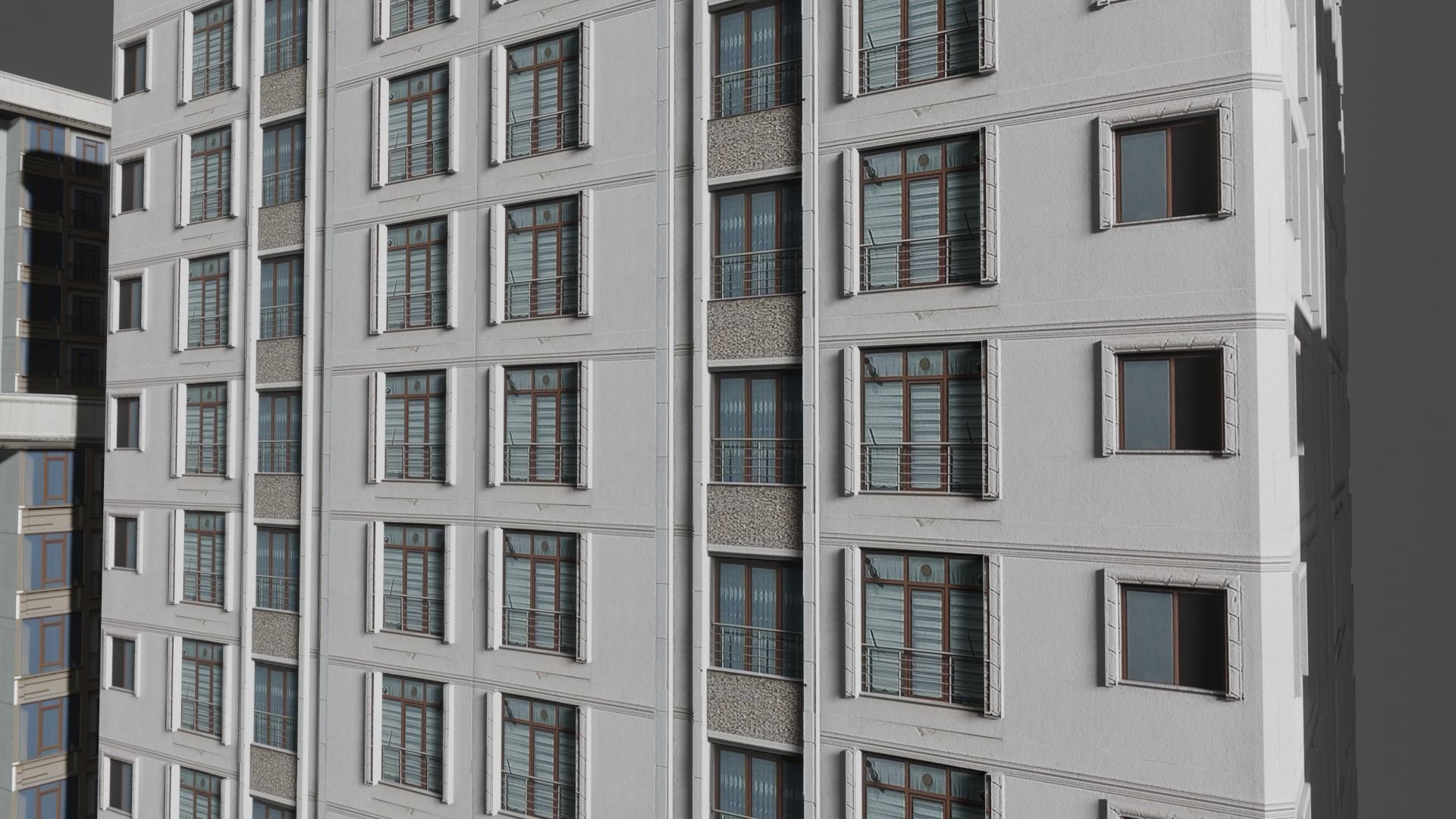 low-poly 10 city building Low-poly 3D model_3