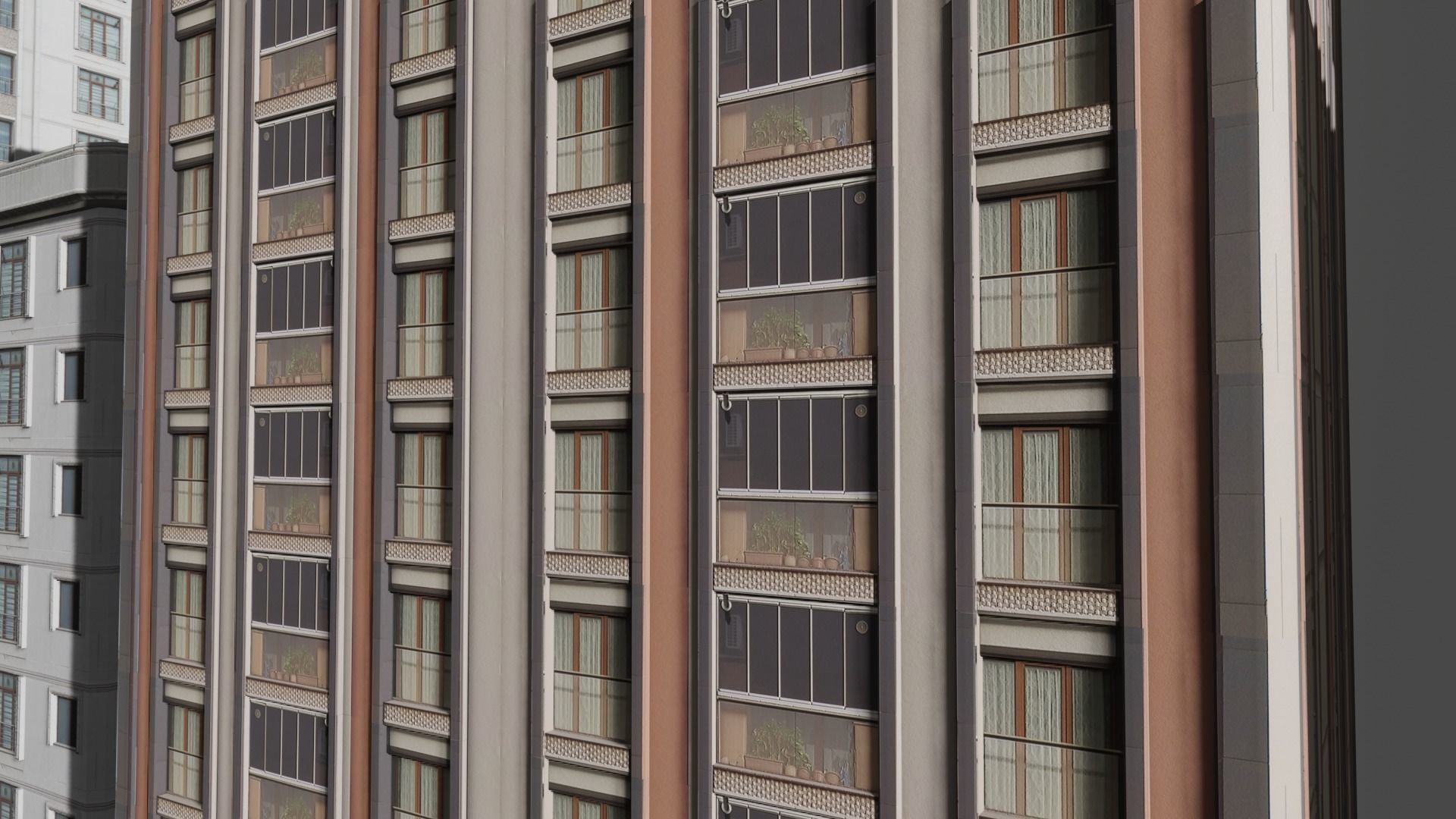 low-poly 10 city building Low-poly 3D model_2