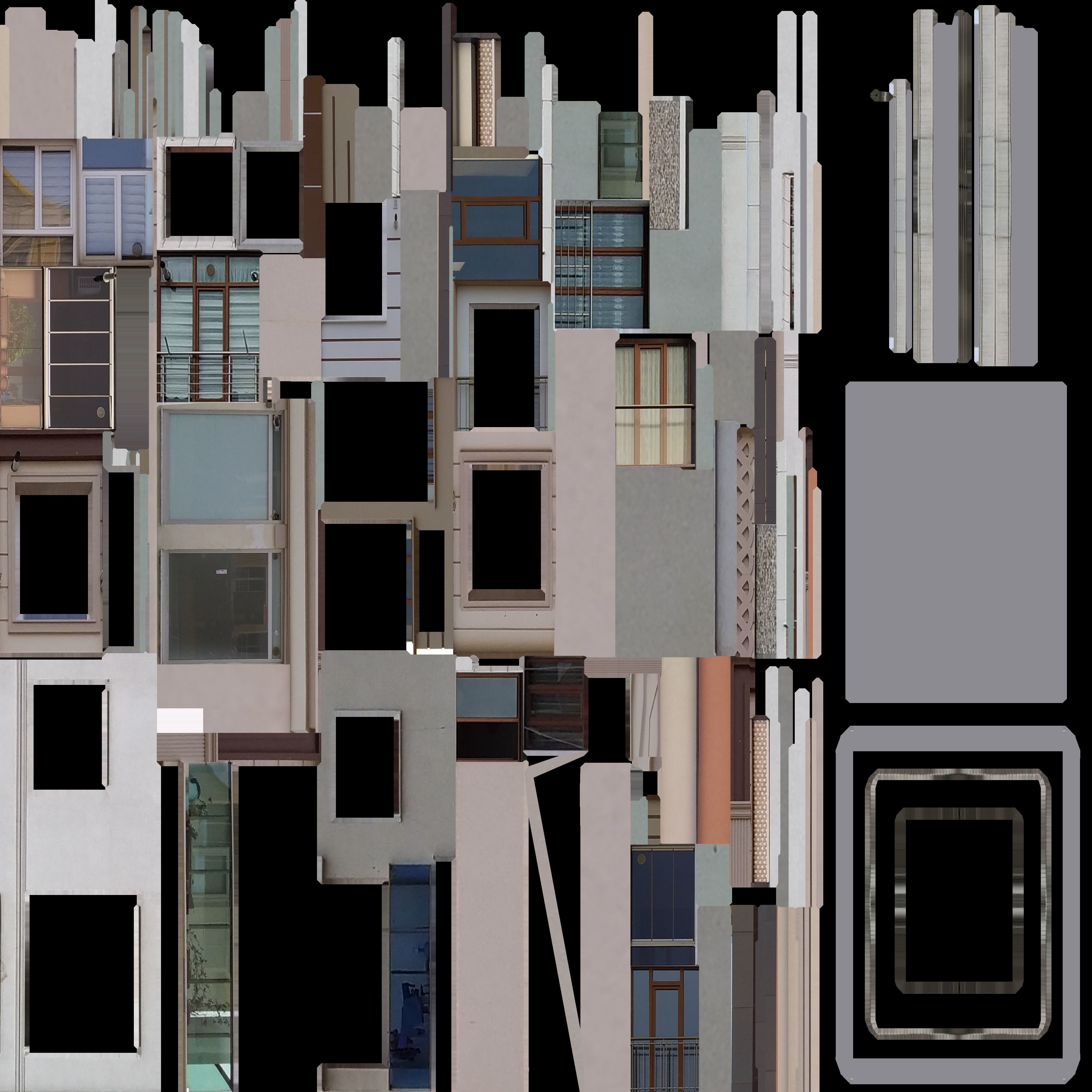 low-poly 10 city building Low-poly 3D model_16