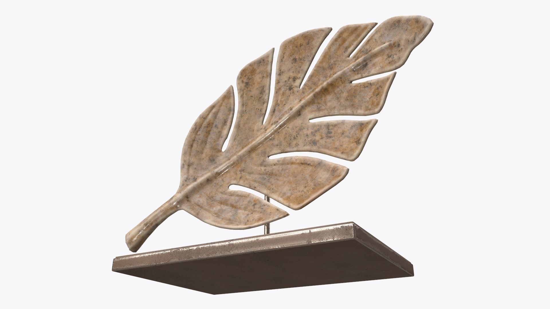 Leaf sculpture 01 3D model_4