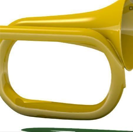bugle trumpet 3D print model_5