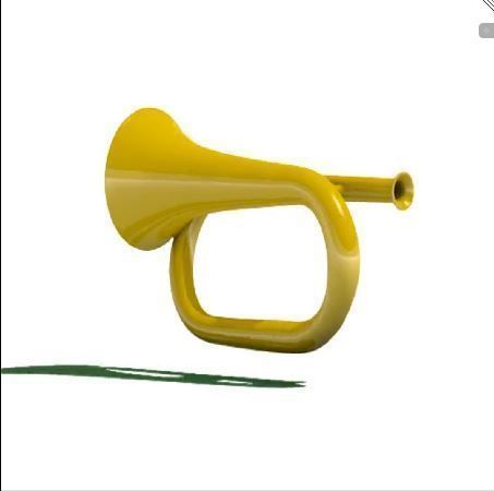 bugle trumpet 3D print model_10