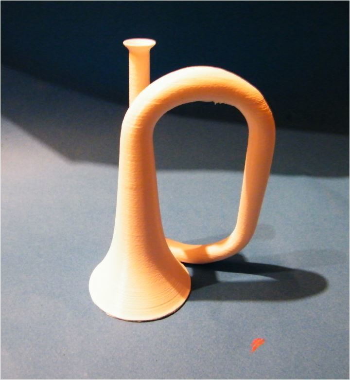 bugle trumpet 3D print model_1