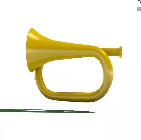 bugle trumpet 3D print model_0