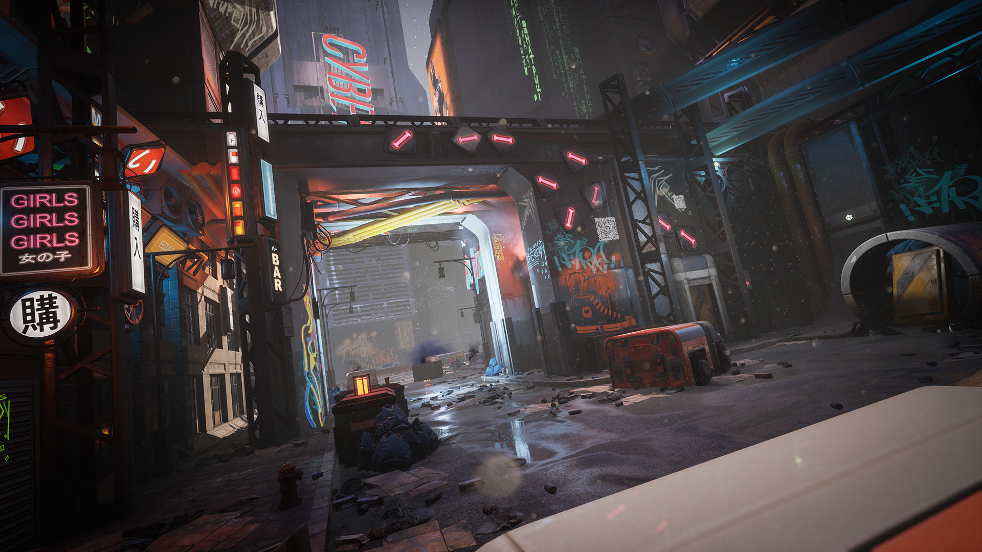 Cyberpunk Environment Kitbash Set Low-poly 3D model_6