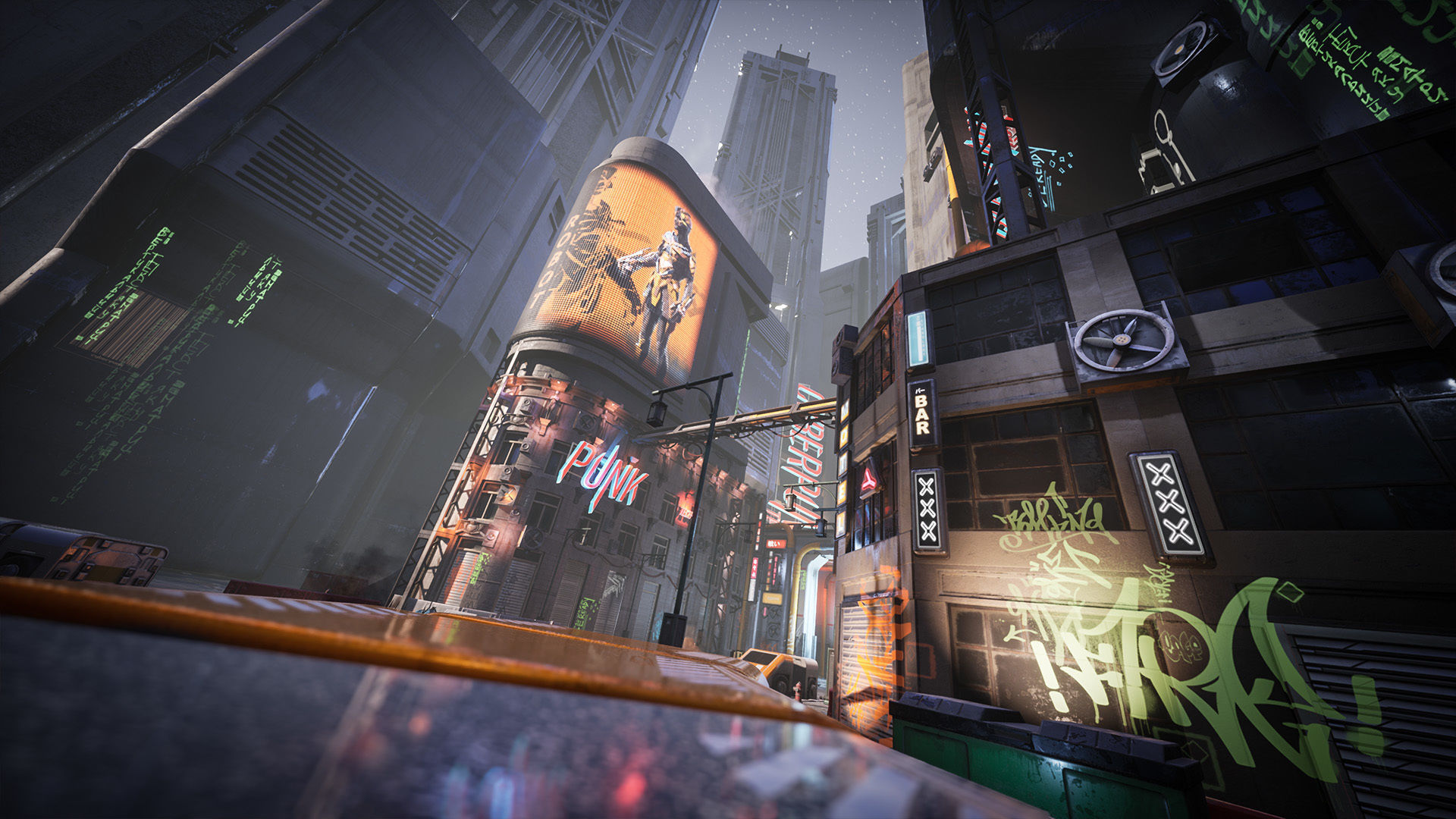 Cyberpunk Environment Kitbash Set Low-poly 3D model_2