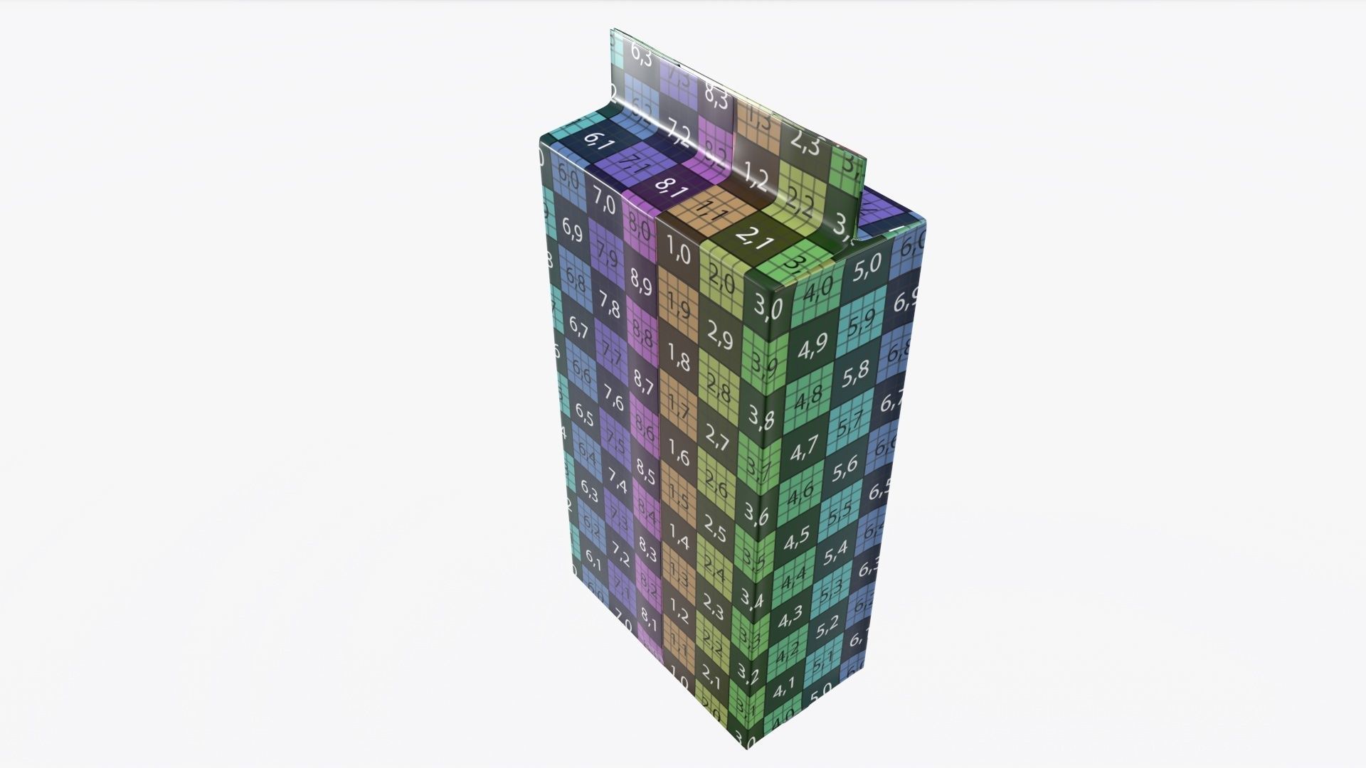 Plastic coffee bag package packet 03 mock-up 3D model_13