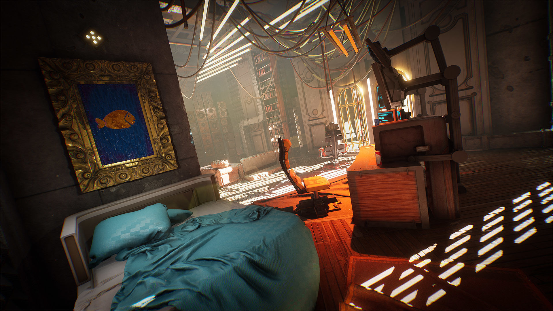 Cyberpunk Interior Environment Kitbash Set Low-poly 3D model_4