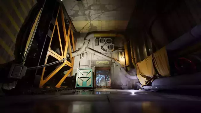 Industrial Kitbash and Coal Mine Set Low-poly 3D model