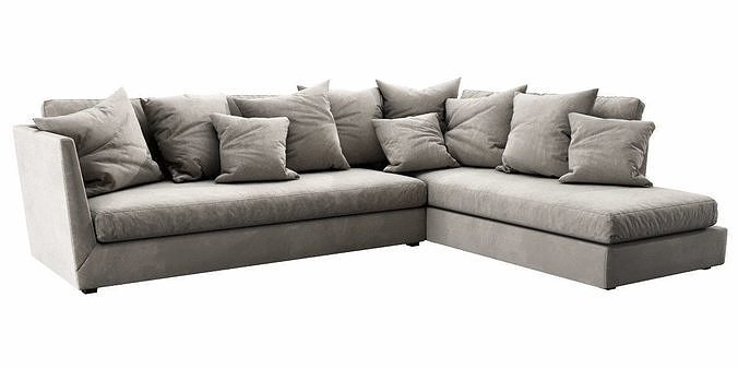 Flexform Victor Chaise Lounge 3D model 7