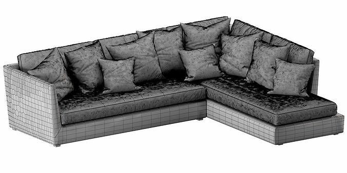 Flexform Victor Chaise Lounge 3D model 6