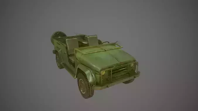 Military Jeep - Low Poly Game Ready