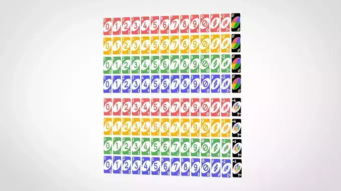 Uno Cards 3D model